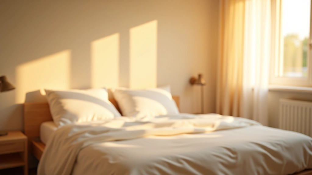 Ráno se slunečním světlem vycházejícím z oken do pokoje s minimalistickým vybavením